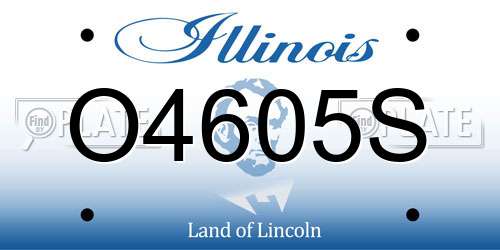 O4605S Illinois License Plate