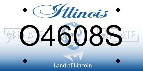 O4608S Illinois License Plate