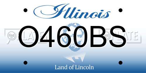 O460BS Illinois License Plate