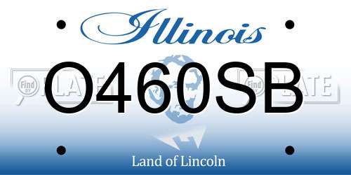 O460SB Illinois License Plate