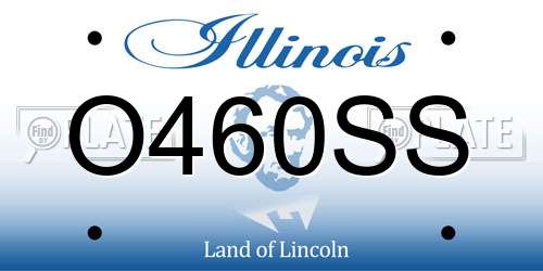 O460SS Illinois License Plate