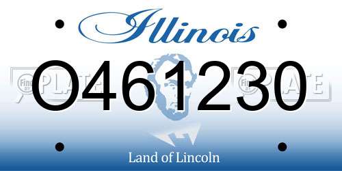 O461230 Illinois License Plate
