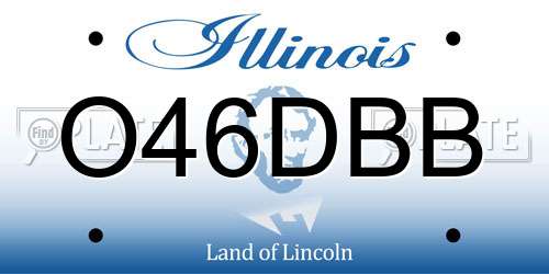 O46DBB Illinois License Plate