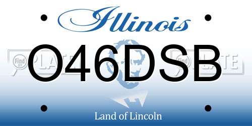 O46DSB Illinois License Plate