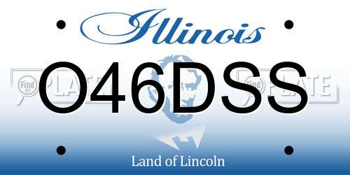 O46DSS Illinois License Plate