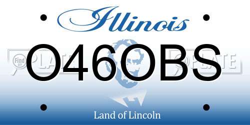 O46OBS Illinois License Plate