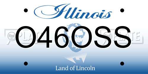 O46OSS Illinois License Plate