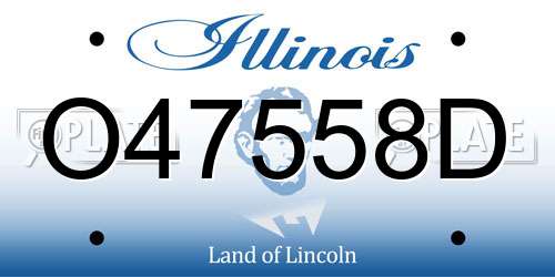 O47558D Illinois License Plate