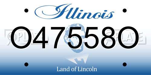 O47558O Illinois License Plate