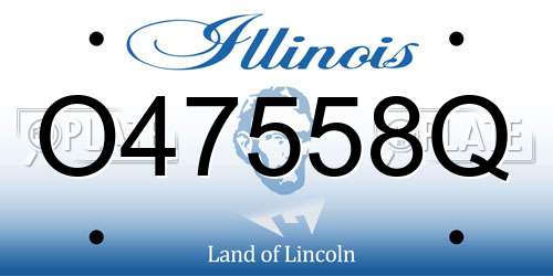 O47558Q Illinois License Plate