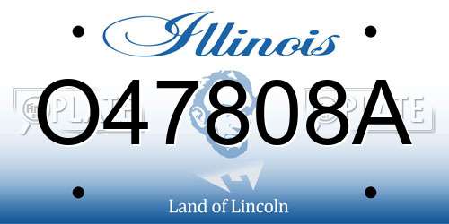 O47808A Illinois License Plate