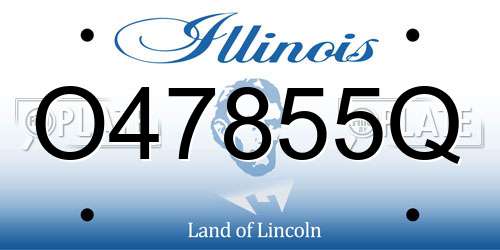 O47855Q Illinois License Plate
