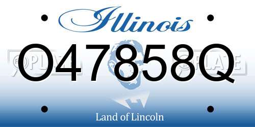 O47858Q Illinois License Plate
