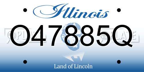 O47885Q Illinois License Plate