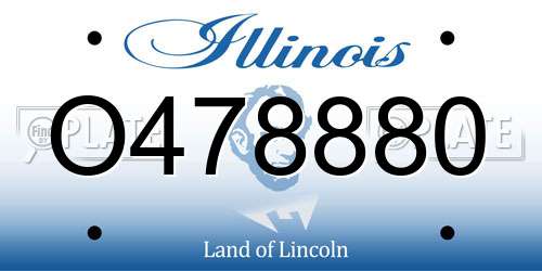 O478880 Illinois License Plate