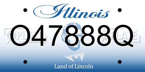 O47888Q Illinois License Plate
