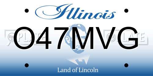 O47MVG Illinois License Plate