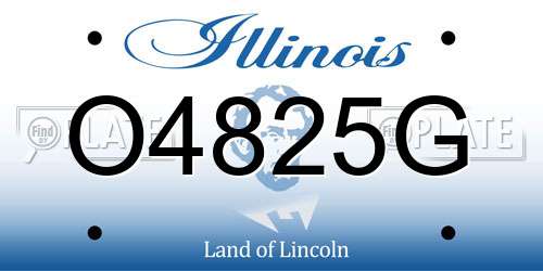 O4825G Illinois License Plate