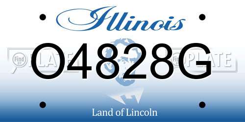 O4828G Illinois License Plate