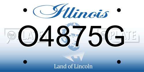 O4875G Illinois License Plate
