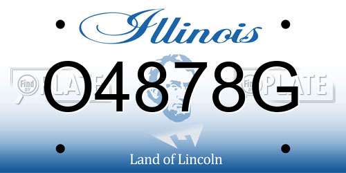 O4878G Illinois License Plate