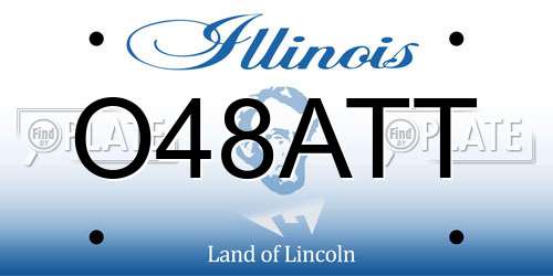 O48ATT Illinois License Plate