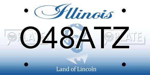 O48ATZ Illinois License Plate