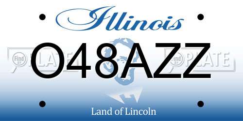 O48AZZ Illinois License Plate