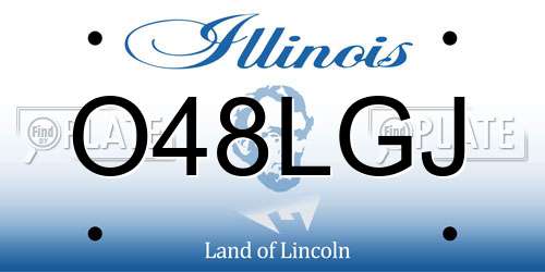 O48LGJ Illinois License Plate