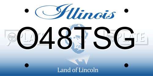 O48TSG Illinois License Plate