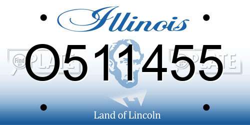 O511455 Illinois License Plate