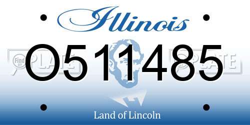 O511485 Illinois License Plate