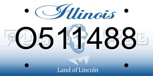 O511488 Illinois License Plate