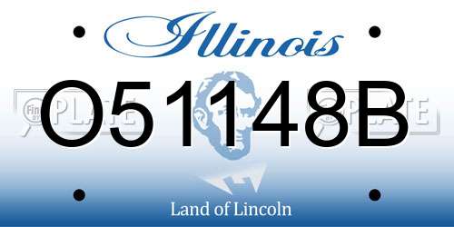 O51148B Illinois License Plate