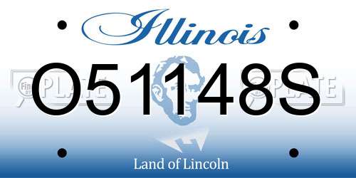 O51148S Illinois License Plate