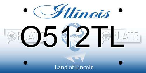 O512TL Illinois License Plate
