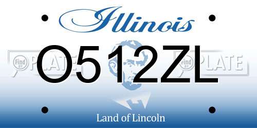 O512ZL Illinois License Plate