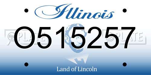 O515257 Illinois License Plate