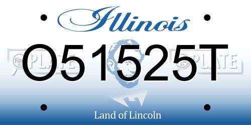O51525T Illinois License Plate