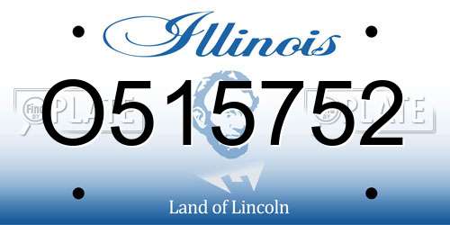 O515752 Illinois License Plate