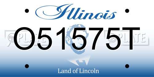 O51575T Illinois License Plate
