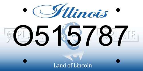 O515787 Illinois License Plate