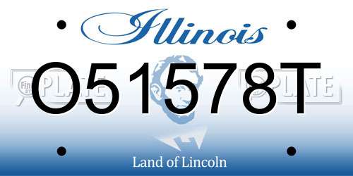 O51578T Illinois License Plate