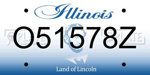O51578Z Illinois License Plate