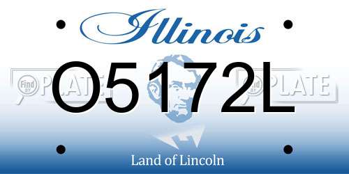 O5172L Illinois License Plate
