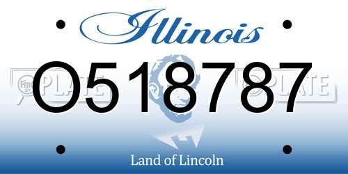 O518787 Illinois License Plate