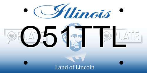 O51TTL Illinois License Plate