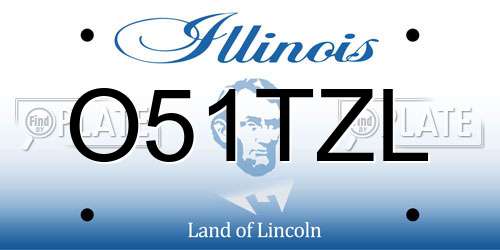 O51TZL Illinois License Plate