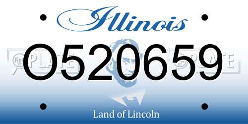 O520659 Illinois License Plate