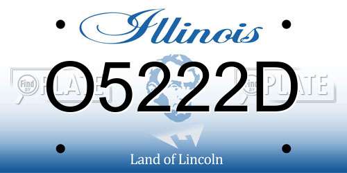 O5222D Illinois License Plate